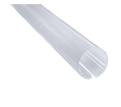 Frosted PC Cover for 4 ft T8 V-Shape Tube Light Fixtures, 1-Year Warranty