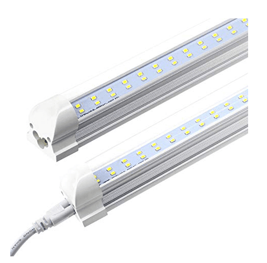 8-Foot Integrated LED Tube Light, Double Row, 45W, 5000K, 120–277V