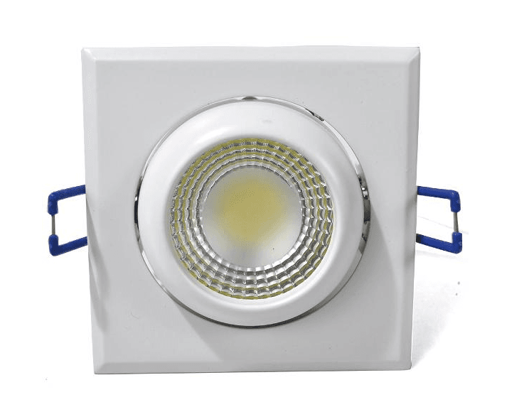 3.5" Adjustable Square LED Ceiling Light, 5W, 3000K Warm White, 25° Beam