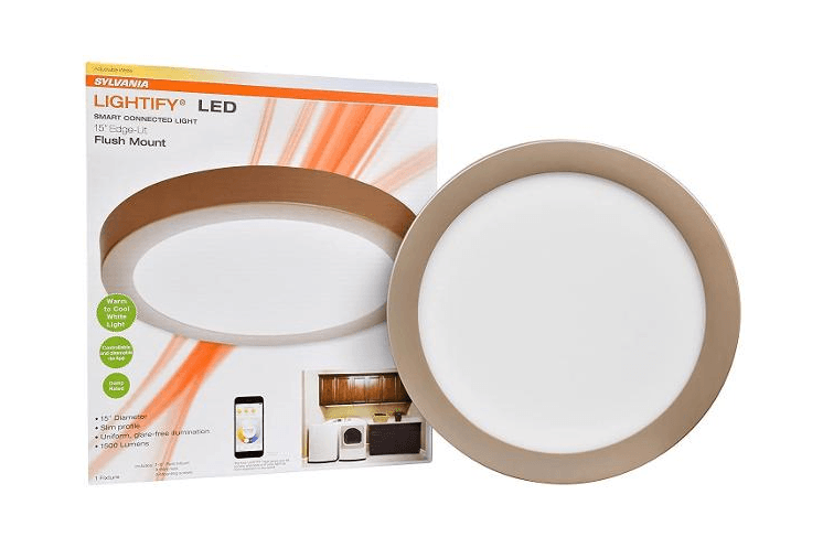 FINAL SALE - Limited 30-day Warranty- Price Drop %- 25. 15in. 22.5W Dimmable White Integrated LED Edge-Lit Round Flat Panel Flush Mount Ceiling Light W/Color Changing