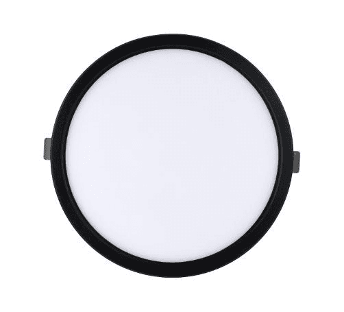 Flush Mount Black Ceiling down lights, 9", 120V, 50/60Hz, 1650 lms, 5CCT (27K,3K,35K,4K,5K), 22W, Triac. Dimm, PF>0.8, CRI +80, 50000 hrs, Night Light 3W (2700K)