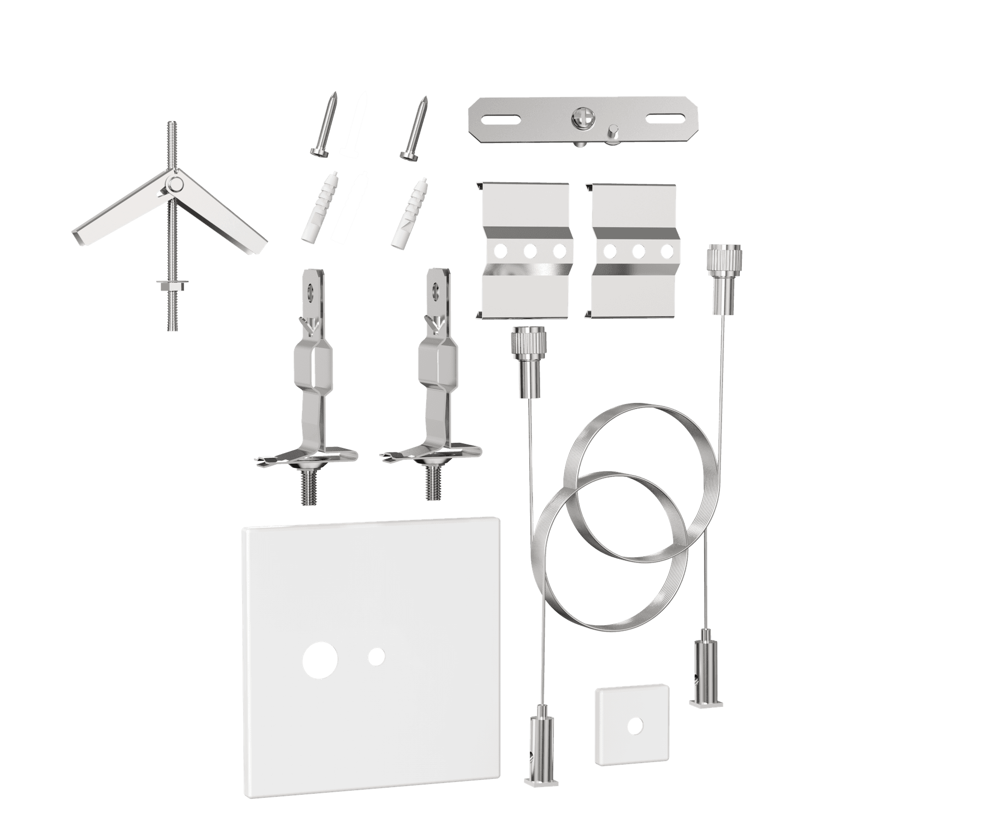 Architectural Linear Grid Series Suspension Installation Square Kit Black Color