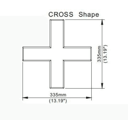 Connector Plate for Up/Down Light Fixtures, X-Type, White, 335 x 335 mm
