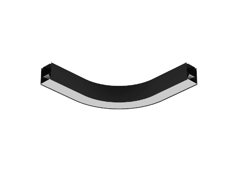 Architectural Linear Quadrant Arc Connector, 11-18 W Selectable, 3000/4000/5000 K, 120-277 V, Black