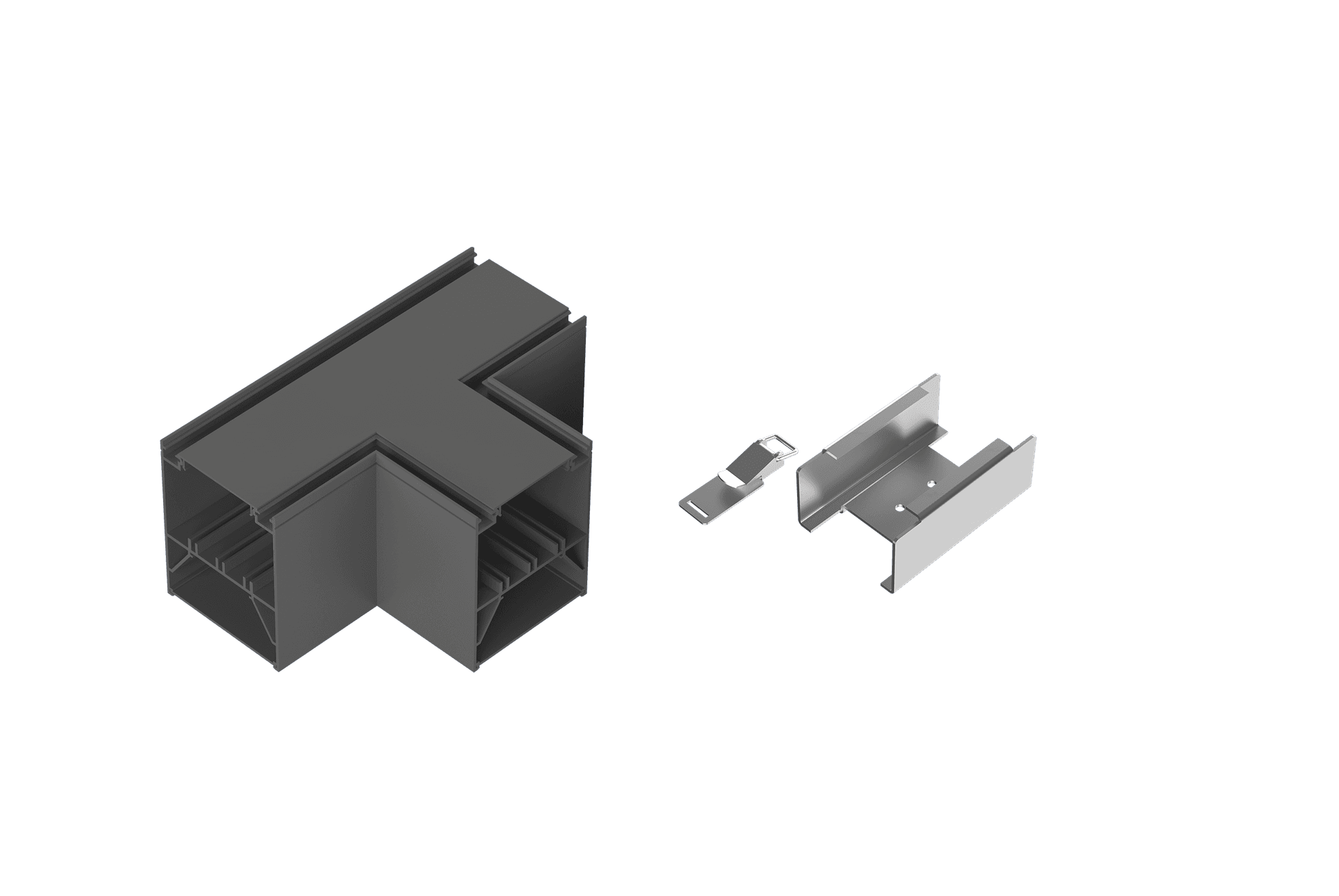 T" Joint connector for 9-LP light for T type-3CCT, Black