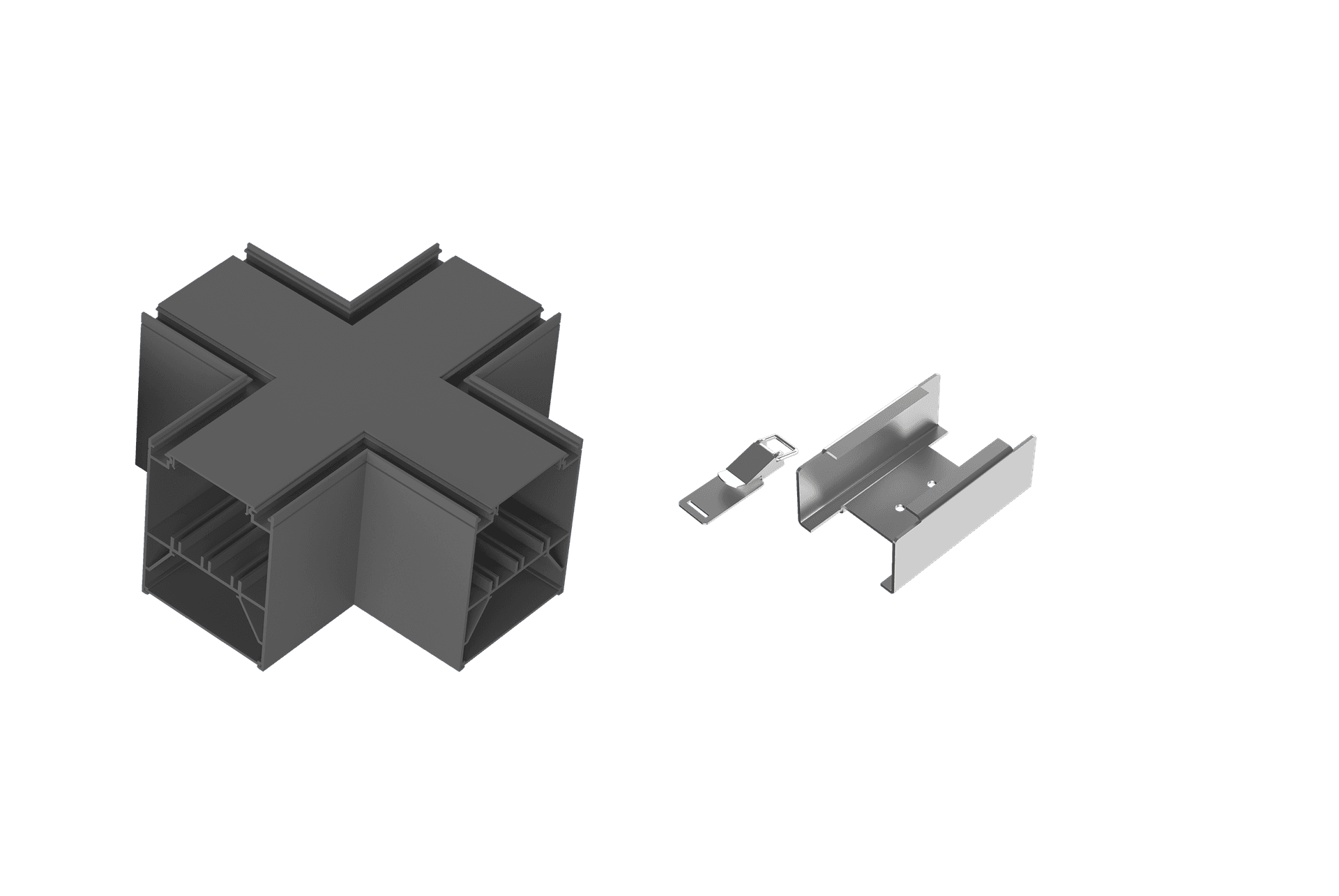 X-Type Joint Connector for 9-LP Linear Light, 3CCT, Black