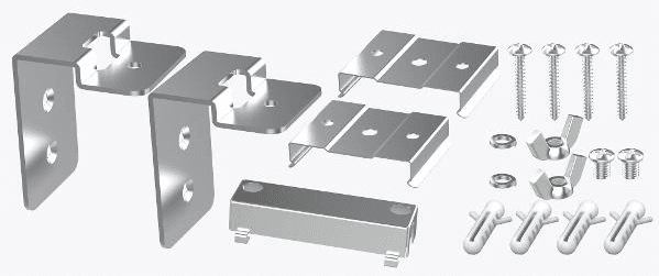 Wall Mount Kit for 9-LP Linear Pendant Light, Surface Mounting Accessory