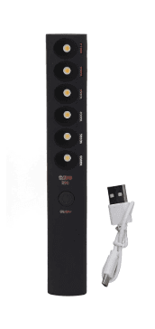 Temperature Light Stick 5CCT, Rechargeable battery, 23.5x3.5x1.7 inch, Works with control, Black color, USB charging cable