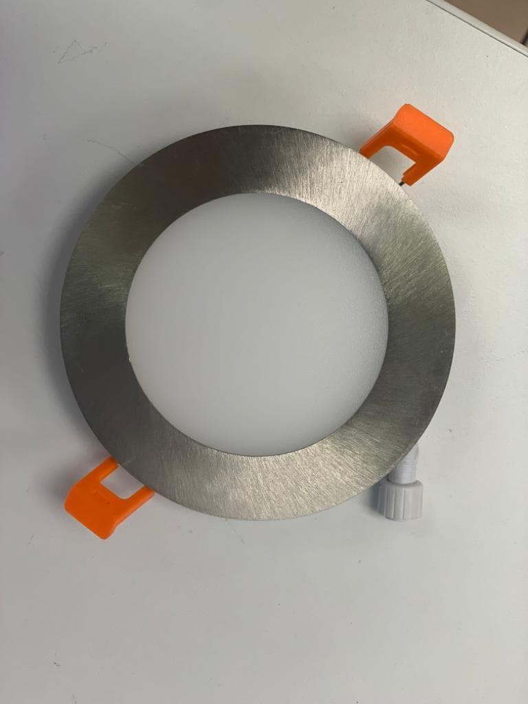 6 inch round snap-on brushed nickel cover for A-E6 series