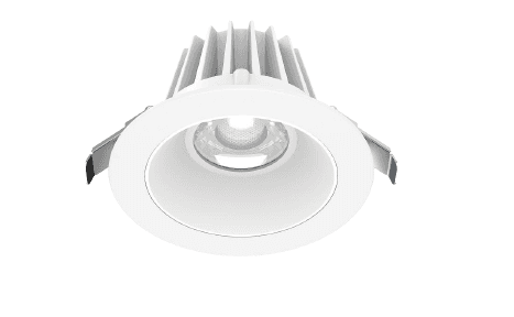 LUMIPRO 4" Anti-Glare Round Downlight Commercial Series Power Selectable 9W 12W 15W 100-277V AC 3CCT 30K 40K 50K 720-1200LM 70-80LM/W CRI90Ra 0-10V&Triac Dim PF0.9 LED Chip COB Beam Angle 36 ETL 5 Yrs Wrrty