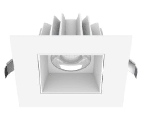 LUMIPRO 4" Anti-Glare Square Downlight Commercial Series ETL Pow Selec 9W 12W 15W 100-277VAC 5CCT 27K 30K 35K 40K 50K 720-1200LM 80LM/W CR90 Triac Dim PF0.9 LED COB Beam Angle 36 Dim 122x122mm 5 Yrs Wrrty