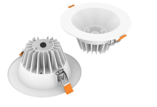 LUMIPRO 6" Anti-Glare Round Downlight Commercial Series Power Selectable 10W 15W 20W 100-277V AC 3CCT 30K 40K 50K 800-1600lm 80LM/W CR90 0-10V&Triac Dim PF0.9 LED Chip COB Beam Angle 36 ETL 5 Yrs Wrrty