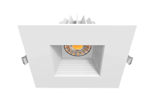 6-Inch Square Anti-Glare Recessed Downlight, 10-20 W Selectable, 5CCT Tunable, 1600 lm, ETL