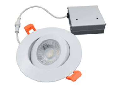 4-Inch LED Gimbal Recessed Downlight, 9W CCT Selectable, Triac Dimmable