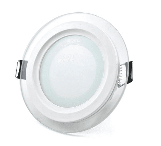 Glass LED Downlight, 12W 3500K Dimmable, 4.7" Cutout, 120-240V