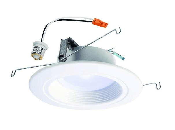 Round Retrofit LED Downlight, 5"–6" Aperture, 15W, 3000K, Dimmable, 120VAC