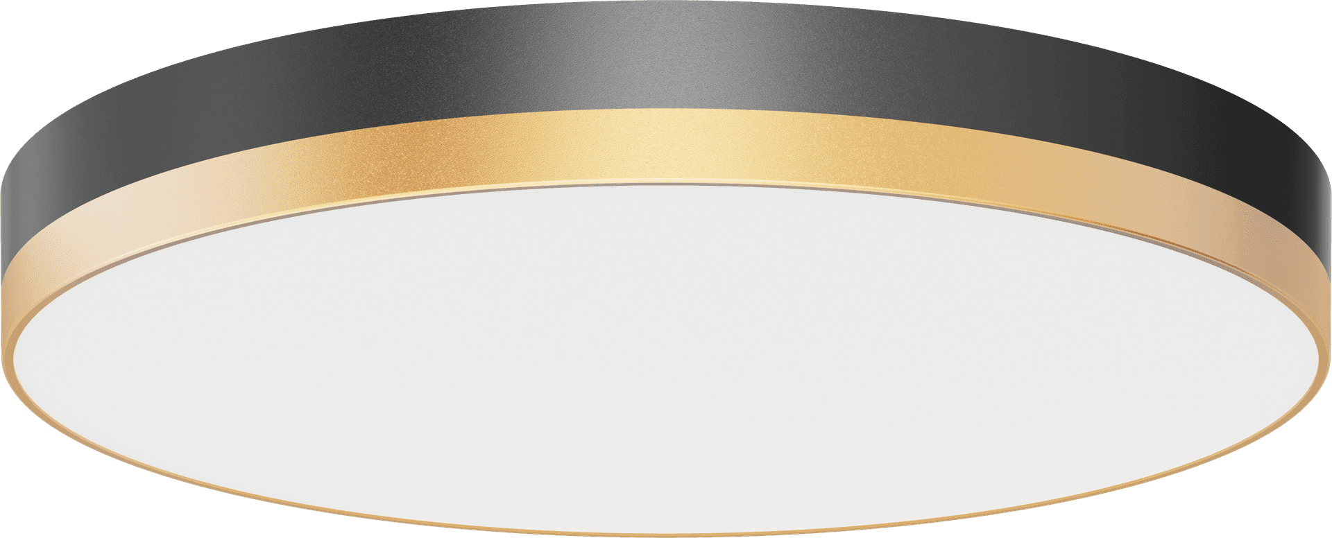 Decorative Flush Mount LED Ring Light, 5-CCT Selectable 2700K-5000K, 100-277V, Black and Gold Trim