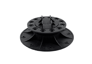 Small Pedestal Base, 60-87mm Height Range, PP Material, Black Finish
