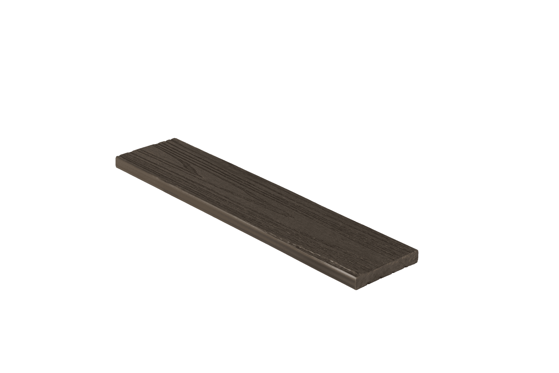 Exterior Decking Wood Composite Polymer Deck Edge Waterproof Fire Retardant No maintenance Dim 86.6x2.75x0.43 Inch Color Ipe
