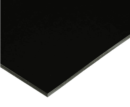 Alum-Bond Black 4'x8'x4mm (Alum./0.18mm), ACP, aluminum composite panels