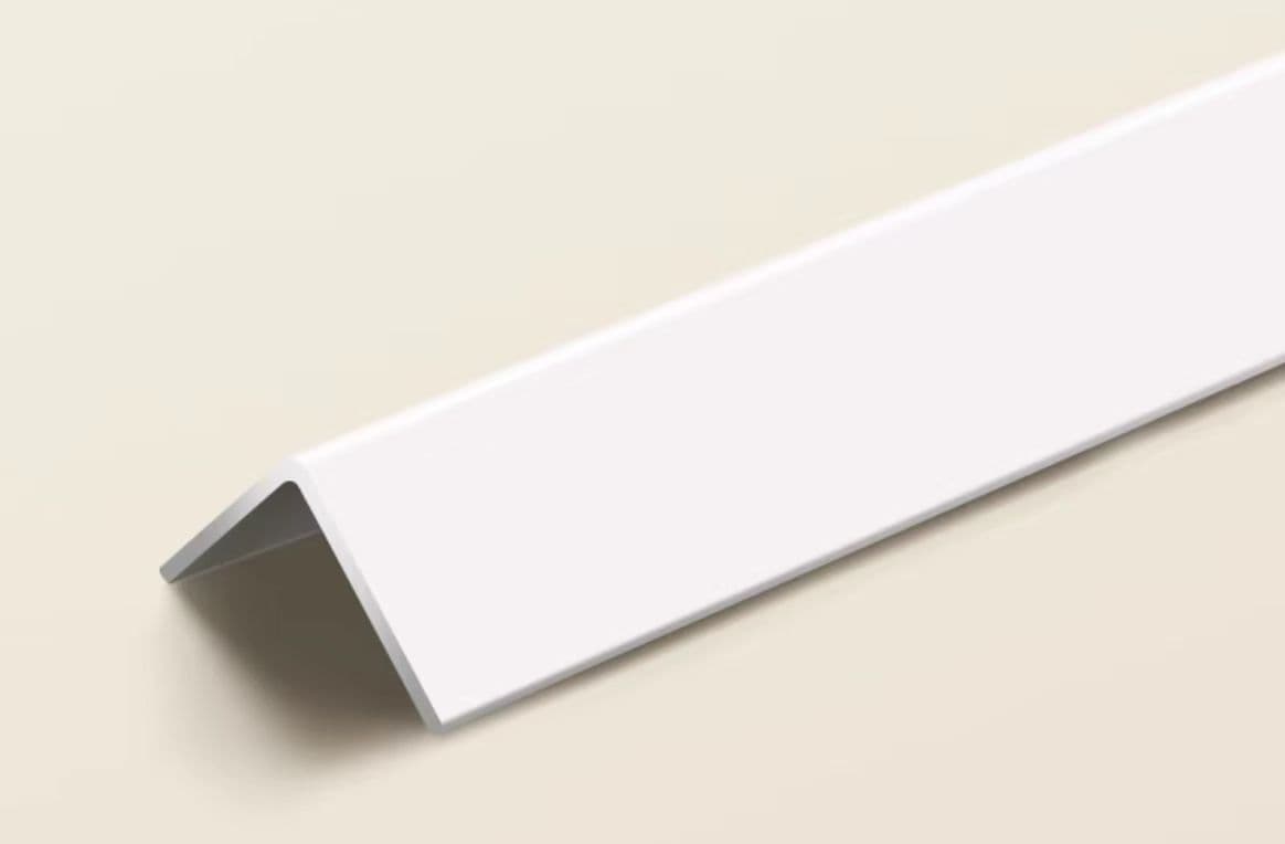 Indoor Wood Corner Wall Panel, White, 114 in. Slated Wood Trim