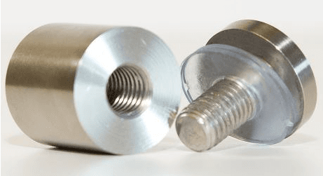 Stainless Steel Standoff Frame Holder, 25 x 40 mm, 1 in Height x 1 in Diameter, 2 per Bag