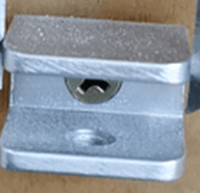 Aluminum board holder for thickness 8mm (l)20mm, round corners 4 pcs/bag