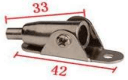 Stainless Steel Wire System Holder, 42mm Base, 33mm Length, 2-Pack