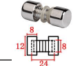 Stainless Steel Double-Ended Board Support System, Corrosion Resistant, 4 Pieces per Bag