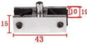 Square Two-Side Vertical Steel Wire Hanging System Fixer, 36mm