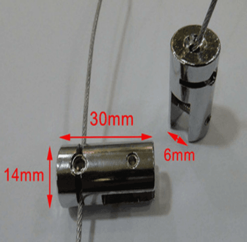 Stainless Steel Board Holder, 14mm Dia x 30mm Height, 6mm Slot Opening