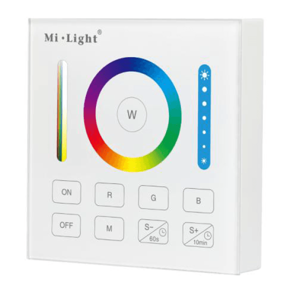 RF Touch Wall Remote, 3-Channel Battery-Powered, 2.4GHz Wireless, Pairs with 5-in-1 Controller