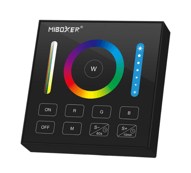 RF Touch Wall Panel Remote, 4-Zone, 2.4GHz GFSK, 30 m Range, Pairs with 5-in-1 Controllers