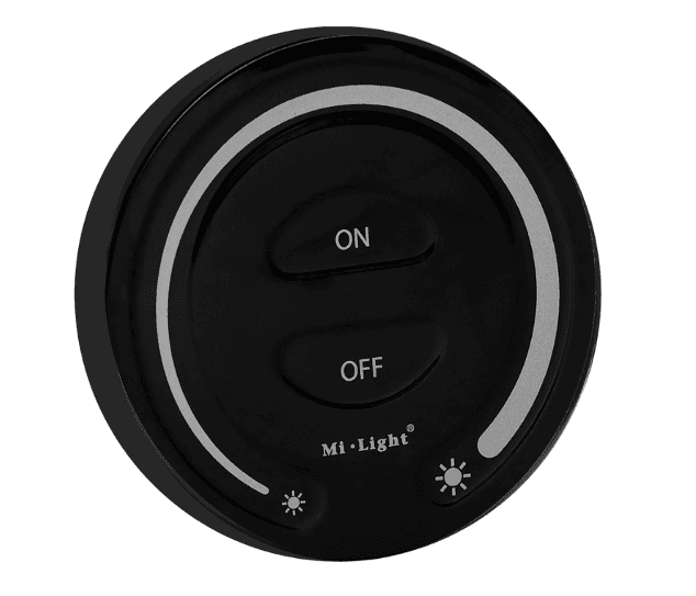 Touch Dimming Wall Black Remote, 2.4 G high freq wireless, 1Ch, 1zone, Pair with C-M controller, battery sold separately (AAA*2pcs