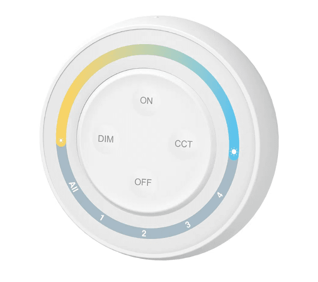 Low Voltage CCT Remote Controller, 4 Zones, 2.4GHz RF, 30 m Range, 3 V AAA Battery