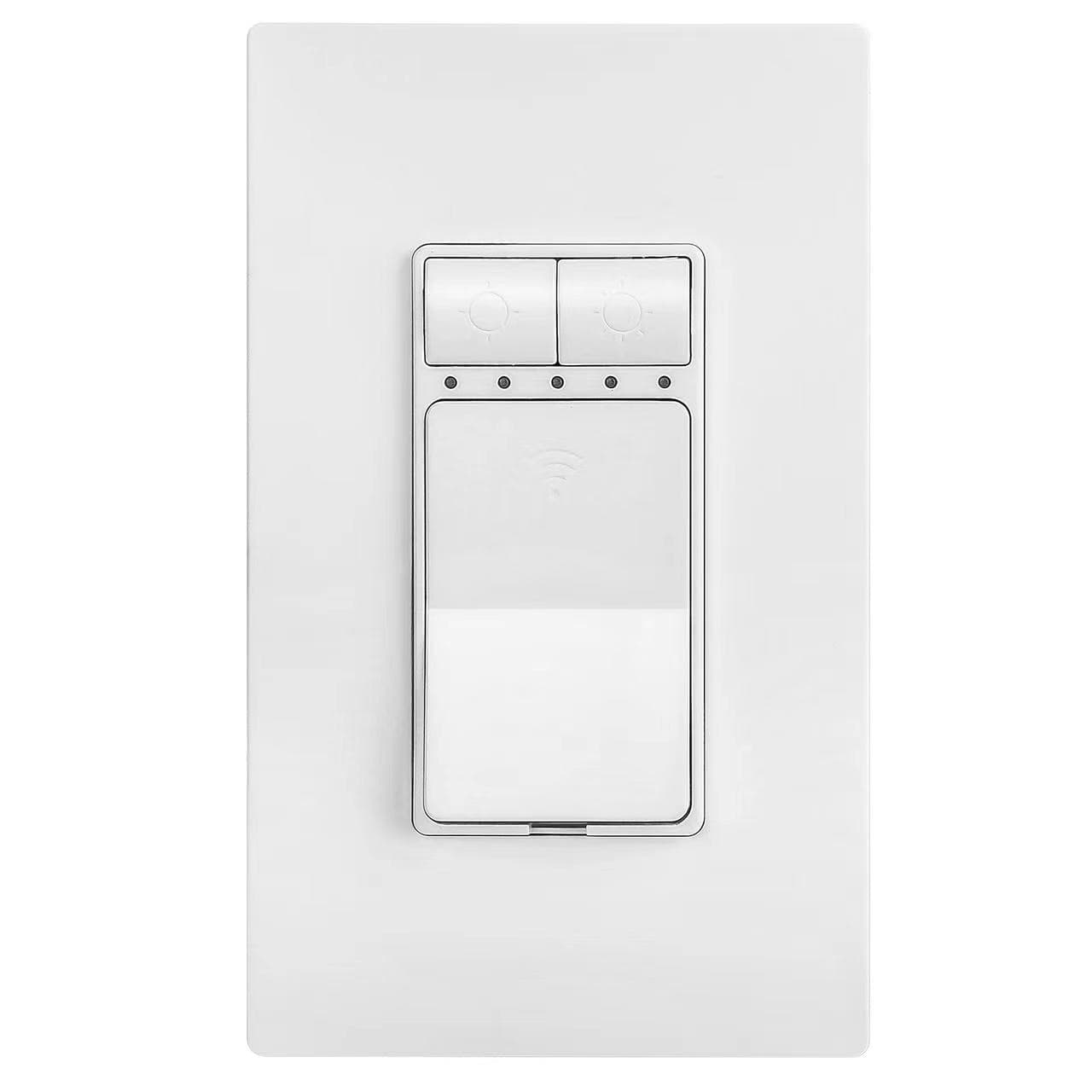 FINAL SALE - Limited 30-day Warranty- Price Drop 10%- ETL Smart Dimmer Switch 150W Neutral Wire Required Tuya Snartlife app 2.4 GhzWiFi Light Switch for Dimmable LED Halogen and Incandescent Bulbs Voice control compatible with Alexa Google Assi