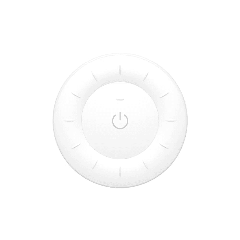 Rotating Wheel Remote White Color Working Voltage 3V (CR2032 battery) Standby Power Consumption 6uA Transmitting Power 6dBm RF 2.4 GHz Control Distance 30m Modulation Method GFSK Working Temp -10 C to 40 C Dim 60x15 mm CE Certification