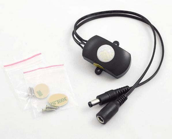 PIR sensor. 12VDC(48watts), 24VDC(96watts), 5-24VDC, Detecting Angle: 140?, Detecting Distance: 5-7m, Service Time: >80000h, Output Current: 4A