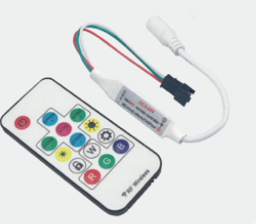 RGB LED Controller with RF 14-Key Remote, 12–24V, 2.2W, Protocol Support