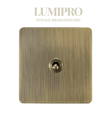FINAL SALE - Limited 30-day Warranty- Price Drop 20% LUMIPRO VINTAGE SWITCH - Bronze color 1 Gang Round Switch Max Current: 16A Max Voltage 110V Material Stainless Steel D: 18X15X10.5 cm