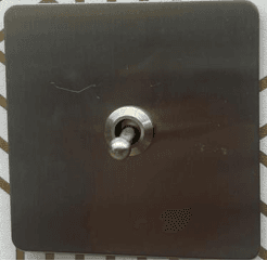 FINAL SALE - Limited 30-day Warranty- Price Drop 20% LUMIPRO VINTAGE SWITCH - Nickel color 1 Gang Round Switch Max Current: 16A Max Voltage 110V Material Stainless Steel D: 18X15X10.5 cm