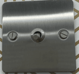FINAL SALE - Limited 30-day Warranty- Price Drop 15% LUMIPRO VINTAGE SWITCH - Nickel color 1 Gang Switch Max Current: 16A Max Voltage 110V Material Stainless Steel D: 18X15X10.5 cm