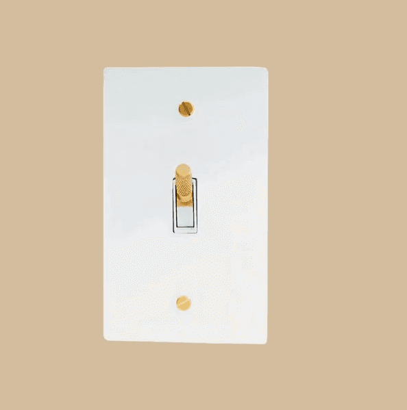 BUILD YOUR OWN RESIDENCE SUPPLY -White Brass 1 Gang T