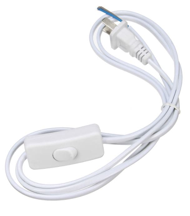 8 ft. Power Cable with Inline Switch, 18 AWG 2-Conductor