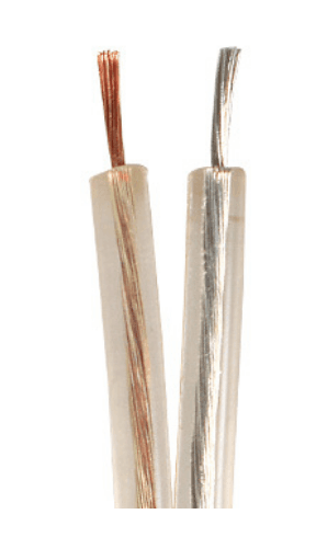 SOLD BY ROLL 18 AWG, Clear speaker wire, 34/0.16TS, OD: 2.5*5mm, with reel, 50 ft(15.5m)/roll