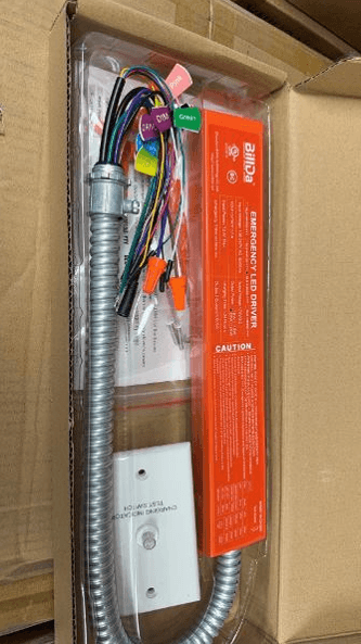 Emergency Driver Input voltage 100-347vac Output voltage:170Vdc Emergency power 20W Emergency time 90mins Battery Li-ion Warranty 5years Applicaiton panel/troffer/linear highbay etc Wall plate