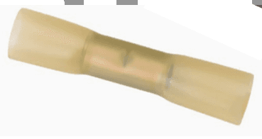 Heat Shrink Butt Connector, 12-10 AWG, 6.0mm OD, Yellow, 5-Pack
