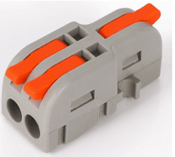 1-2 port press on connector, 250V, 32A, Input: 24AWG - 10AWG (0.08 - 4mm2) Output: 28AWG - 12AWG (0.08 - 4mm2)