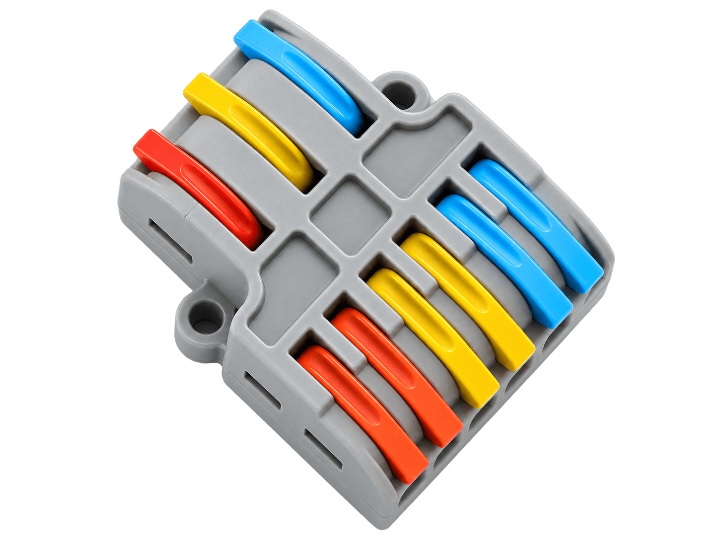 3-6 port press on connector, 250V, 32A, Input: 24AWG - 10AWG (0.08 - 4mm2) Output: 28AWG - 12AWG (0.08 - 4mm2)