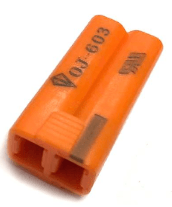 Press-Type 2-Pin Cable Junction Connector, 250 Vac, 16-18 AWG, Polycarbonate Housing